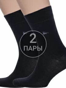 Комплект из 2 пар мужских носков Брестские (БЧК) рис. 015, ЧЕРНЫЕ (2-14С2122)