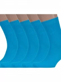 Комплект из 5 пар носков унисекс ХОХ, 5-X-3R15, БИРЮЗОВЫЕ