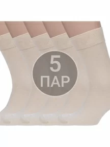 Комплект из 5 пар мужских носков DiWaRi, 5-5С-08СП, рис. 000, БЕЖЕВЫЕ