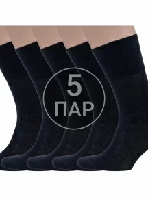 Комплект из 5 пар мужских носков Dr. Feet (PINGONS) из 100% бамбука, 5-19DF1, ЧЕРНЫЕ