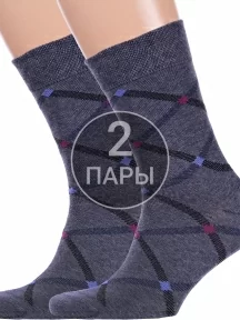 Комплект из 2 пар мужских носков Брестские (БЧК), 2-15с2125, рис. 507, ТЕМНО-СЕРЫЕ МЕЛАНЖ