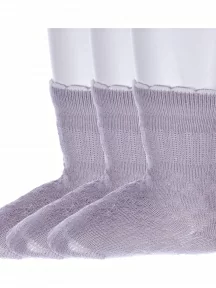 Комплект из 3 пар детских носков Носкофф (АЛСУ), 3-ЛС58, СВЕТЛО-СЕРЫЕ рис.1