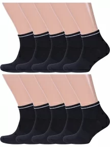 Комплект из 10 пар спортивных носков Рина+, 10-А 12, ЧЕРНЫЕ