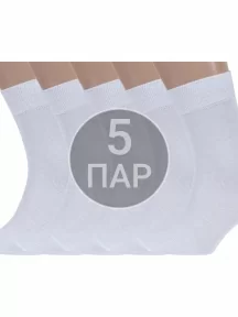 Комплект из 5 пар мужских носков DiWaRi, 5-7С-23СП, рис. 000, БЕЛЫЕ