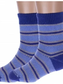 Комплект из 2 пар детских махровых носков Альтаир, 2-С114, СИНЕ-ГОЛУБЫЕ