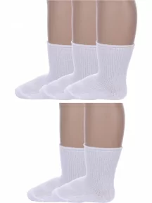 Комплект из 5 пар детских носков Альтаир, 5-С63, БЕЛЫЕ