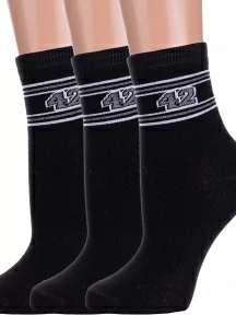 Комплект из 3 пар детских носков Альтаир, 3-С51, ЧЕРНО-СЕРЫЕ