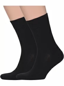 Комплект из 2 пар мужских носков Альтаир, 2-H226, ЧЕРНЫЕ