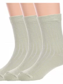 Комплект из 3 пар детских носков Альтаир, 3-М20, ОЛИВКОВЫЕ