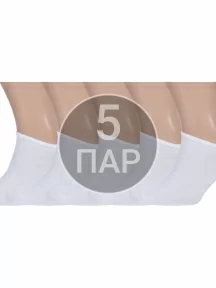 Комплект из 5 пар мужских ультракоротких носков Брестские (БЧК), 5-15С2315, рис. 000, БЕЛЫЕ