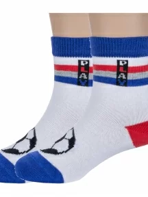 Комплект из 2 пар детских носков "Борисоглебский трикотаж", 2-8СМ1007, БЕЛЫЕ