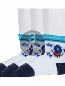 Комплект из 3 пар детских носков "Борисоглебский трикотаж", 3-8СМ1005/1, БЕЛЫЕ
