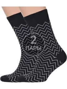 Комплект из 2 пар мужских носков MSCLUB №М30, 2-nm-328, ЧЕРНЫЕ