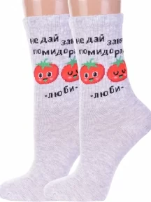 Комплект из 2 пар спортивных носков Брестские (БЧК), 2-21С4201, рис. 153, СВЕТЛО-СЕРЫЕ МЕЛАНЖ