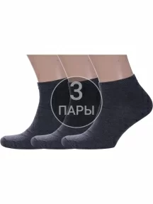 Комплект из 3 пар мужских носков Альтаир АНТРАЦИТ (3-О214)