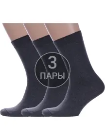 Комплект из 3 пар мужских носков GRAND LINE АСФАЛЬТ (3-М-120)