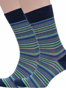 Комплект из 2 пар мужских носков Sergio Di Calze (PINGONS) из мерсеризованного хлопка, 2-16SC3, СИНИЕ