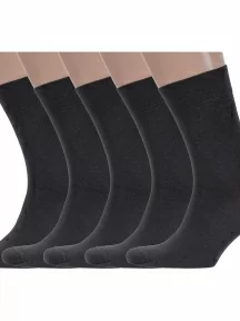 Комплект из 5 пар мужских носков DiWaRi, 5-5С-08СП, рис. 000, ТЕМНО-СЕРЫЕ