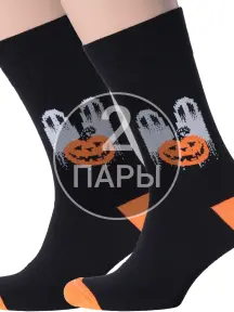 Комплект из 2 пар мужских носков MSCLUB №М18 "Тыква" (2-nm-216)