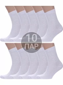 Комплект из 10 пар мужских носков Альтаир, 10-С4, СВЕТЛО-СЕРЫЕ