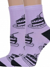 Комплект из 2 пар женских носков Альтаир, 2-А215, СИРЕНЕВЫЕ