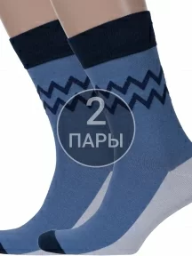 Комплект из 2 пар мужских носков MSCLUB №М46, 2-nm-522, ДЖИНСОВЫЕ