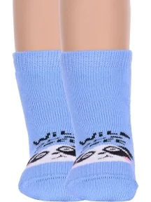 Комплект из 2 пар детских махровых носков Брестские (БЧК), 2-14С3060, рис. 458, ГОЛУБЫЕ