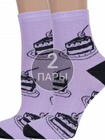 Комплект из 2 пар женских носков Альтаир, 2-А215, СИРЕНЕВЫЕ