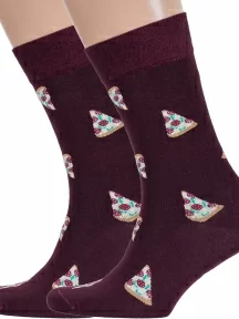 Комплект из 2 пар мужских носков RuSocks (Орудьевский трикотаж), 2-М3-13048, БОРДОВЫЕ