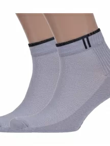 Комплект из 2 пар спортивных носков Альтаир, 2-С192, СЕРЫЕ