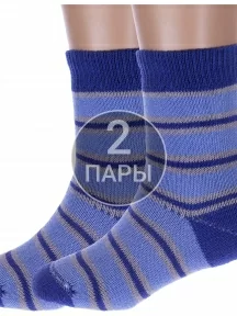 Комплект из 2 пар детских махровых носков Альтаир, 2-С114, СИНЕ-ГОЛУБЫЕ