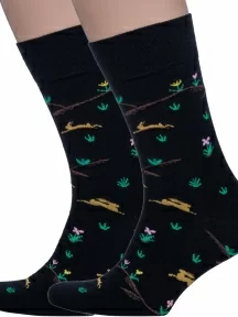 Комплект из 2 пар мужских носков MSCLUB №М48, 2-nm-540, ЧЕРНЫЕ