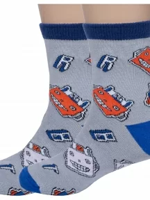 Комплект из 2 пар детских носков Akos, 2-CK41800 054, СВЕТЛО-СЕРЫЕ