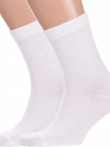 Комплект из 2 пар мужских носков GRAND LINE, 2-М-130, БЕЛЫЕ