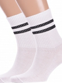 Комплект из 2 пар спортивных носков Hobby Line, 2-нус80159-52-07, БЕЛЫЕ