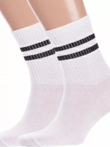 Комплект из 2 пар спортивных носков Hobby Line, 2-нус80159-52-07, БЕЛЫЕ