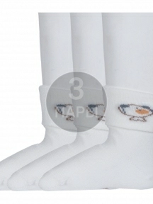 Комплект из 3 пар детских носков RuSocks (Орудьевский трикотаж), 3-Д3-130091М, Ecru, СВЕТЛО-КРЕМОВЫЕ