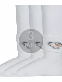 Комплект из 3 пар детских носков RuSocks (Орудьевский трикотаж), 3-Д3-130091М, Ecru, СВЕТЛО-КРЕМОВЫЕ