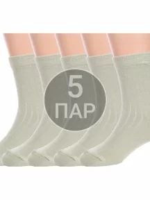 Комплект из 5 пар детских носков Альтаир, 5-М20, ОЛИВКОВЫЕ