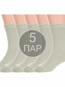 Комплект из 5 пар детских носков Альтаир, 5-М20, ОЛИВКОВЫЕ