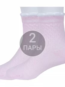 Комплект из 2 пар детских носков "Борисоглебский трикотаж", 2-8С953, №45 СВЕТЛО-РОЗОВЫЕ