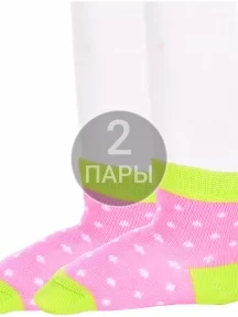Комплект из 2 пар детских носков Conte kids рис. 214, МАЛЬВА С САЛАТОВЫМ (2-5С-11СП)