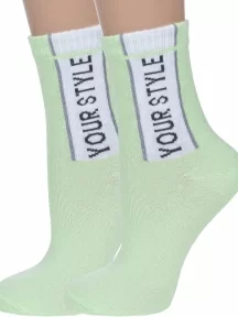 Комплект из 2 пар детских носков VASILINA, 2-2С2352, САЛАТОВЫЕ