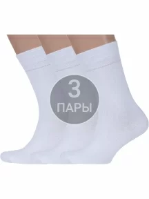 Комплект из 3 пар мужских носков MSCLUB БЕЛЫЕ (3-ПН-01Э)