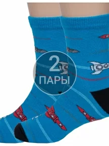 Комплект из 2 пар детских носков Akos, 2-CK41800 048, ТЕМНО-БИРЮЗОВЫЕ