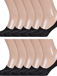 Комплект из 10 пар подследников унисекс Альтаир, 10-С196, ЧЕРНЫЕ