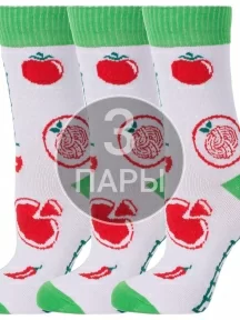 Комплект из 3 пар женских носков MSCLUB №Ж04, 3-WNM-53, БЕЛЫЕ