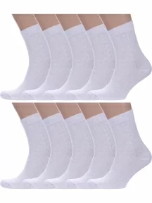 Комплект из 10 пар мужских носков Альтаир, 10-С4, СВЕТЛО-СЕРЫЕ