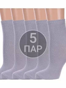 Комплект из 5 пар женских носков Брестские (БЧК), 5-19С1232, рис. 000, СВЕТЛО-СЕРЫЕ