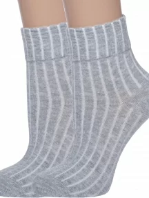 Комплект из 2 пар детских носков Akos, 2-ВК41000 001, СВЕТЛО-СЕРЫЕ МЕЛАНЖ